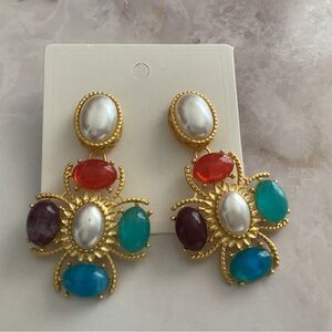 gorgeous new 90’s style beaded earrings